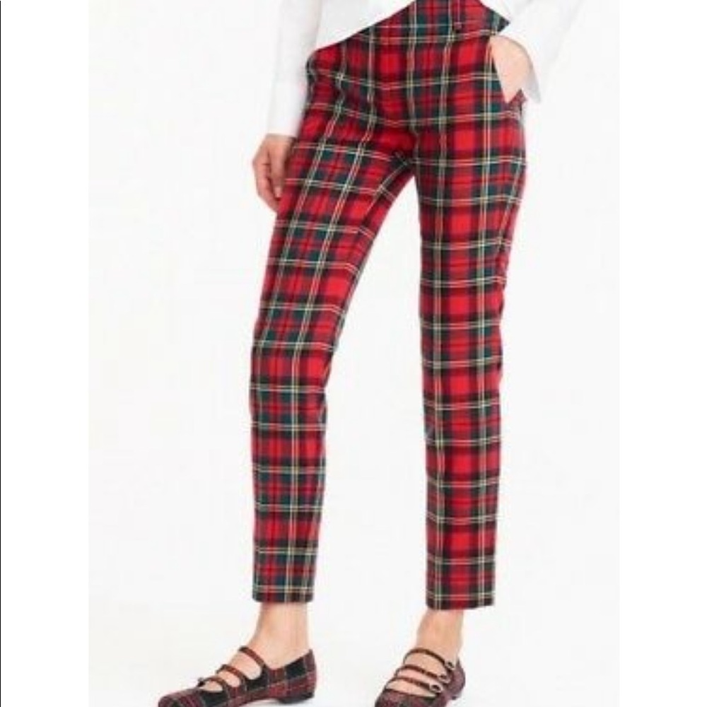 Red tartan pants
